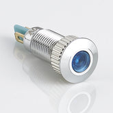 8mm Metal Indicator Light Sloped Head Chrome-plated Brass Soldering Pin